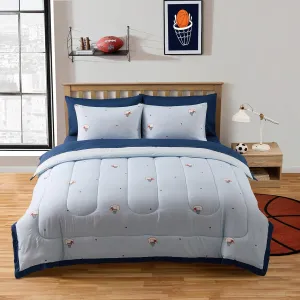 Basketball Comforter Set Full Size – Bed in a Bag with Sheets, Pillowcases & Shams – Soft Stylish Sports Bedding – All Season Boys Basketball Bed Set