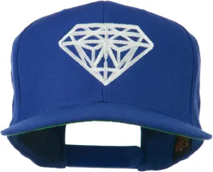 Big Diamond Embroidered Flat Bill Cap