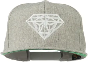 Big Diamond Embroidered Flat Bill Cap