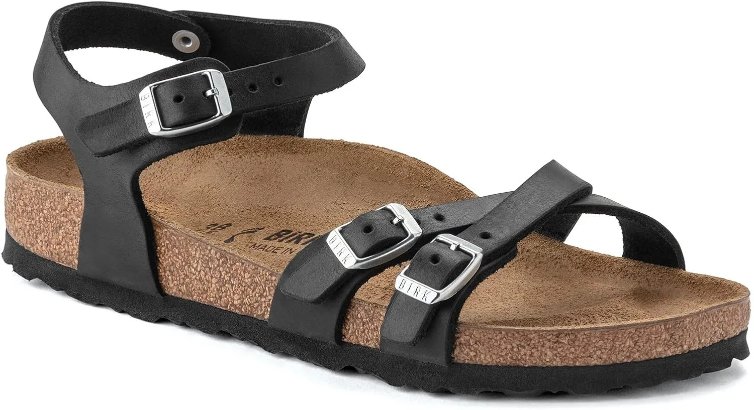 Birkenstock Women's Ankle Strap Granada SFB Black Oil LTR