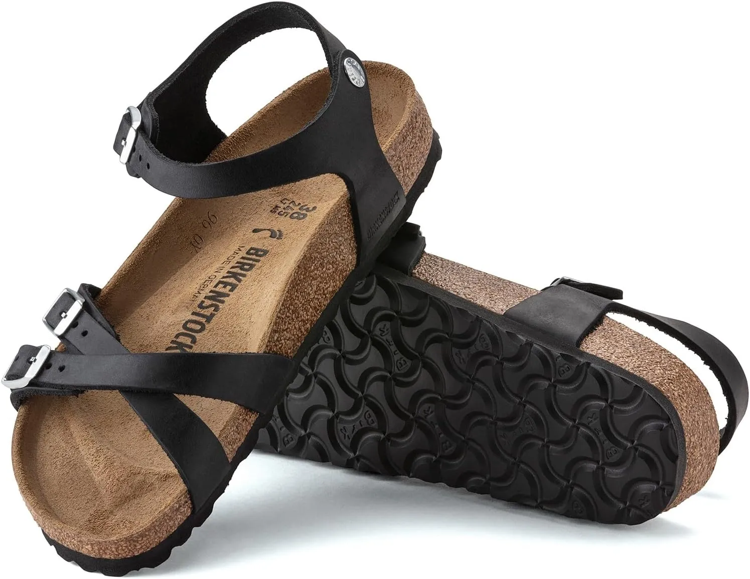 Birkenstock Women's Ankle Strap Granada SFB Black Oil LTR