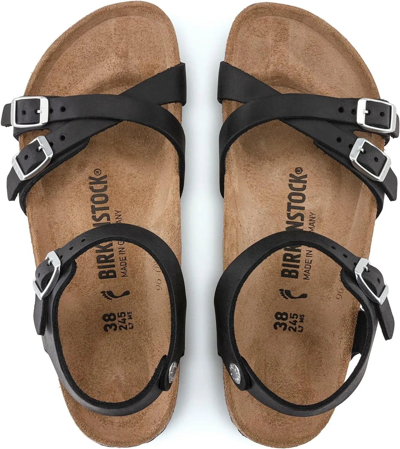 Birkenstock Women's Ankle Strap Granada SFB Black Oil LTR