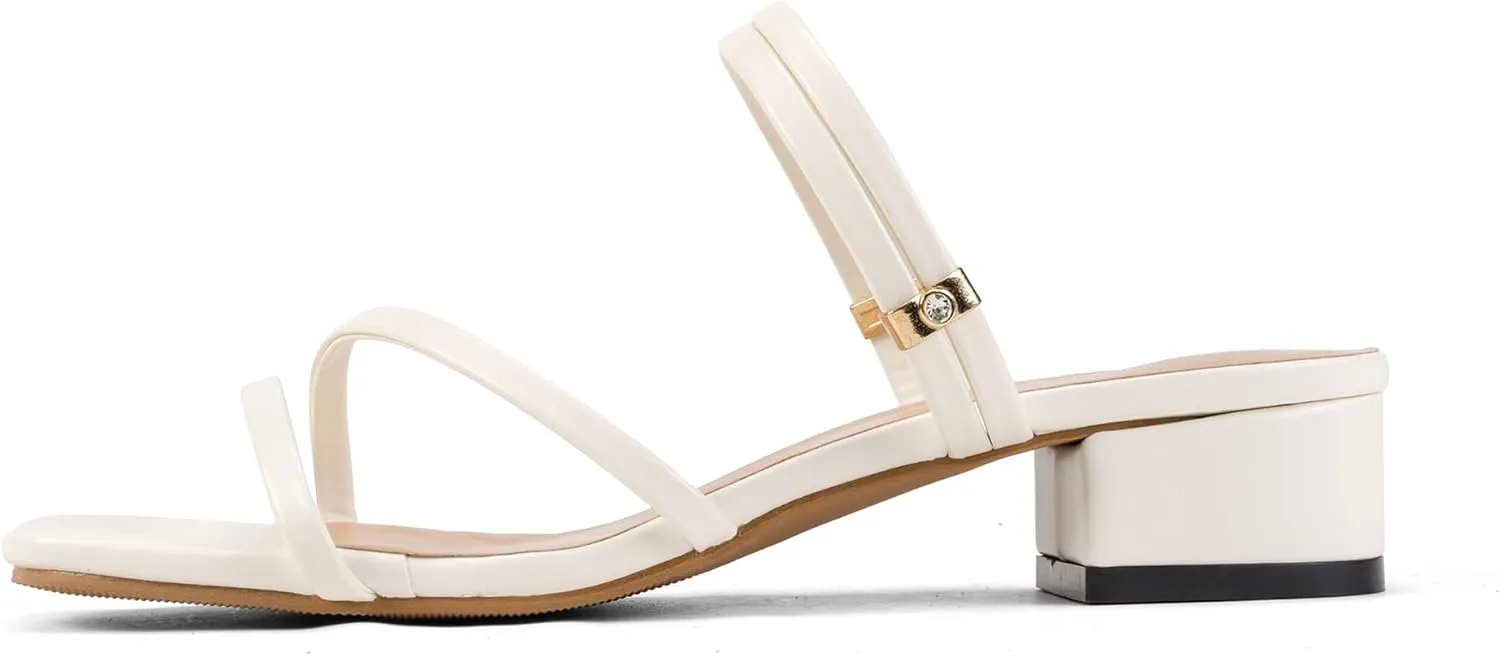 Block Heels for womens 2025 - Stylish Short Strappy Heels with Anti-Slip and Wear-Resistant Design, Perfect for Weddings and Special Occasions