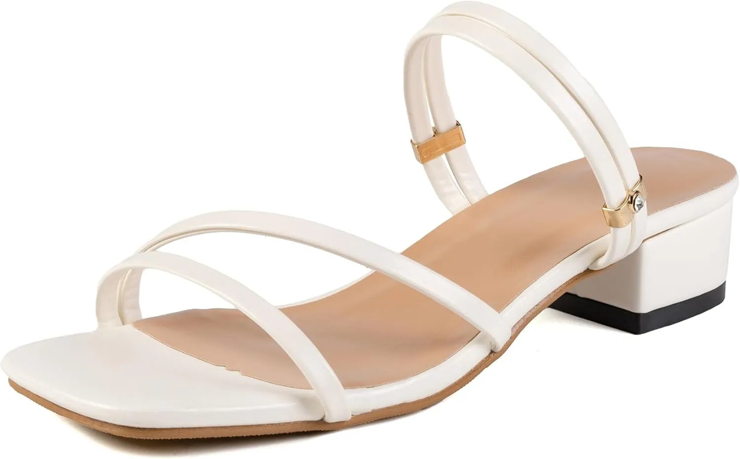 Block Heels for womens 2025 - Stylish Short Strappy Heels with Anti-Slip and Wear-Resistant Design, Perfect for Weddings and Special Occasions
