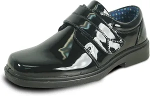 bravo! Boy Classic Slip-on Loafer and Lace-up Oxford William Kid Dress Shoe School Uniform with Removable Insole and Square Toe Black Brown Black Patent
