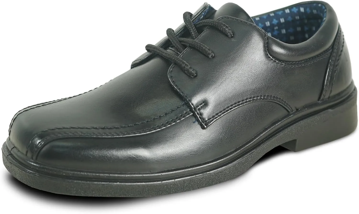 bravo! Boy Classic Slip-on Loafer and Lace-up Oxford William Kid Dress Shoe School Uniform with Removable Insole and Square Toe Black Brown Black Patent