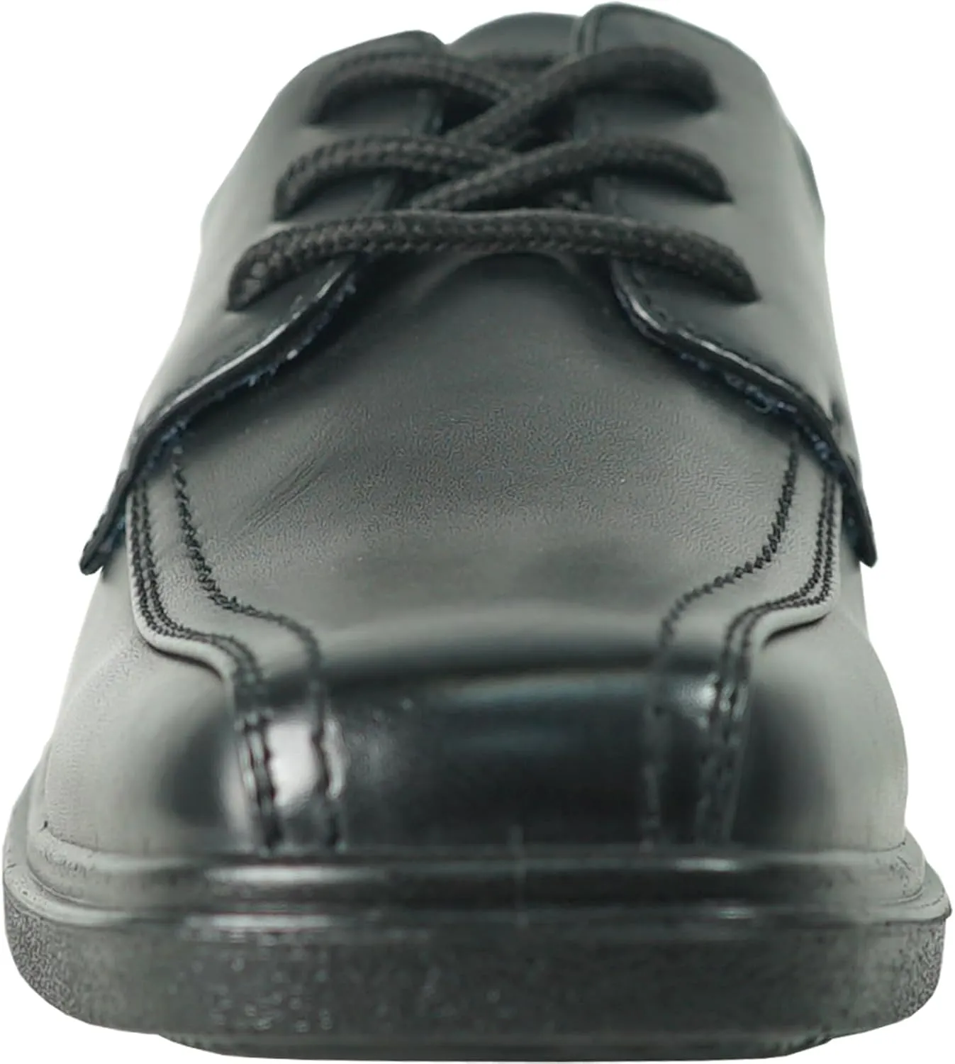 bravo! Boy Classic Slip-on Loafer and Lace-up Oxford William Kid Dress Shoe School Uniform with Removable Insole and Square Toe Black Brown Black Patent