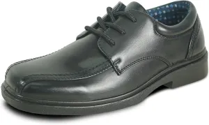 bravo! Boy Classic Slip-on Loafer and Lace-up Oxford William Kid Dress Shoe School Uniform with Removable Insole and Square Toe Black Brown Black Patent