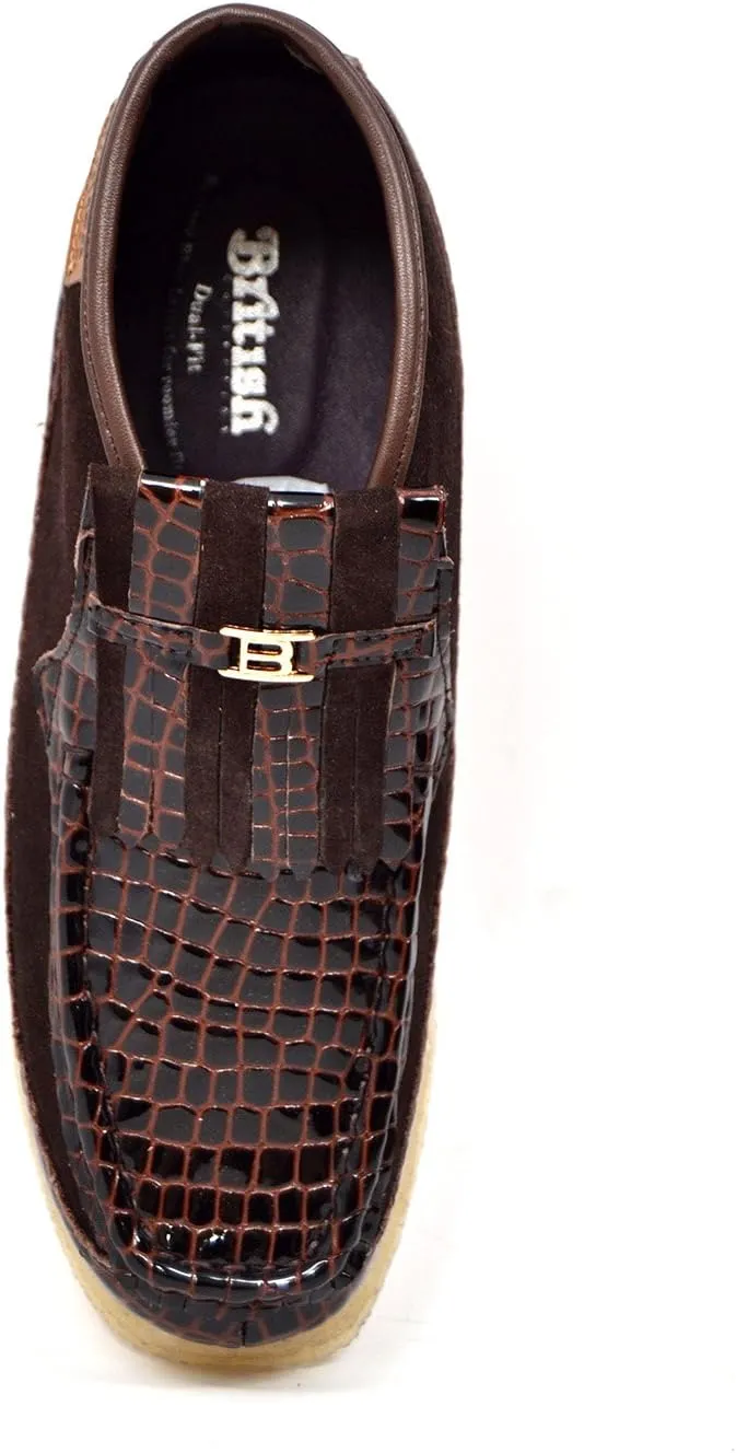 British Collection - Apollo Croc and Suede Men Slip on Shoes