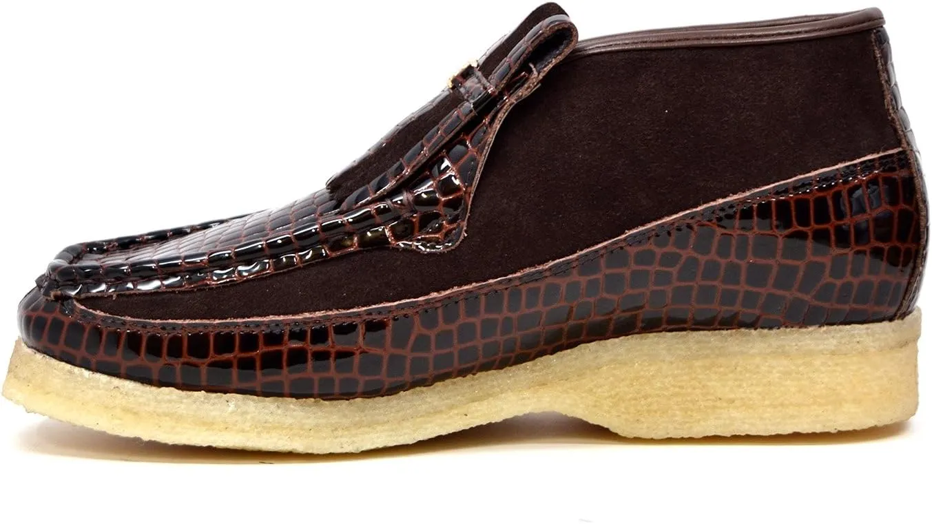 British Collection - Apollo Croc and Suede Men Slip on Shoes