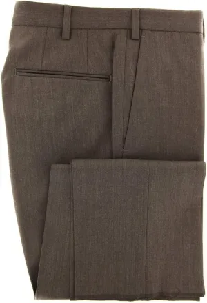 Brown Melange Pants - Slim