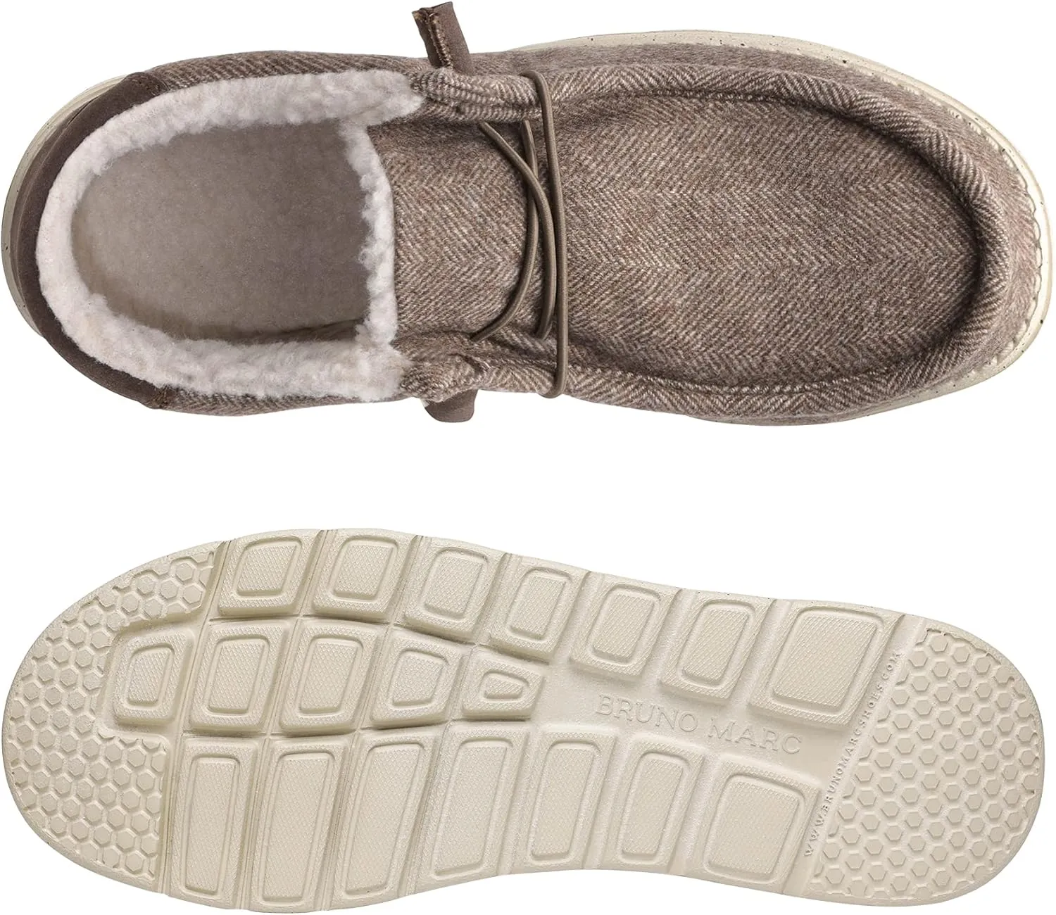 Bruno Marc Men's Slip-on Faux Fur Lined Loafers Casual Shoes