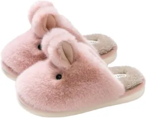 Bunny Slippers Cute Women Men Cozy Plush Couples Slipper Fuzzy Fall Winter Warm Home Footwear Animal Rabbit Memory Foam Indoor Non Slip Shoes