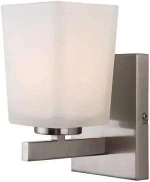 Canarm LTD IVL472A01BN Hartley 1 Light Vanity, Brushed Nickel with Flat Opal Glass, Oil Rubbed Bronze