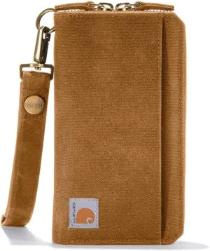 Carhartt Women's Casual Canvas Lay Flat Clutch Wallets For Women