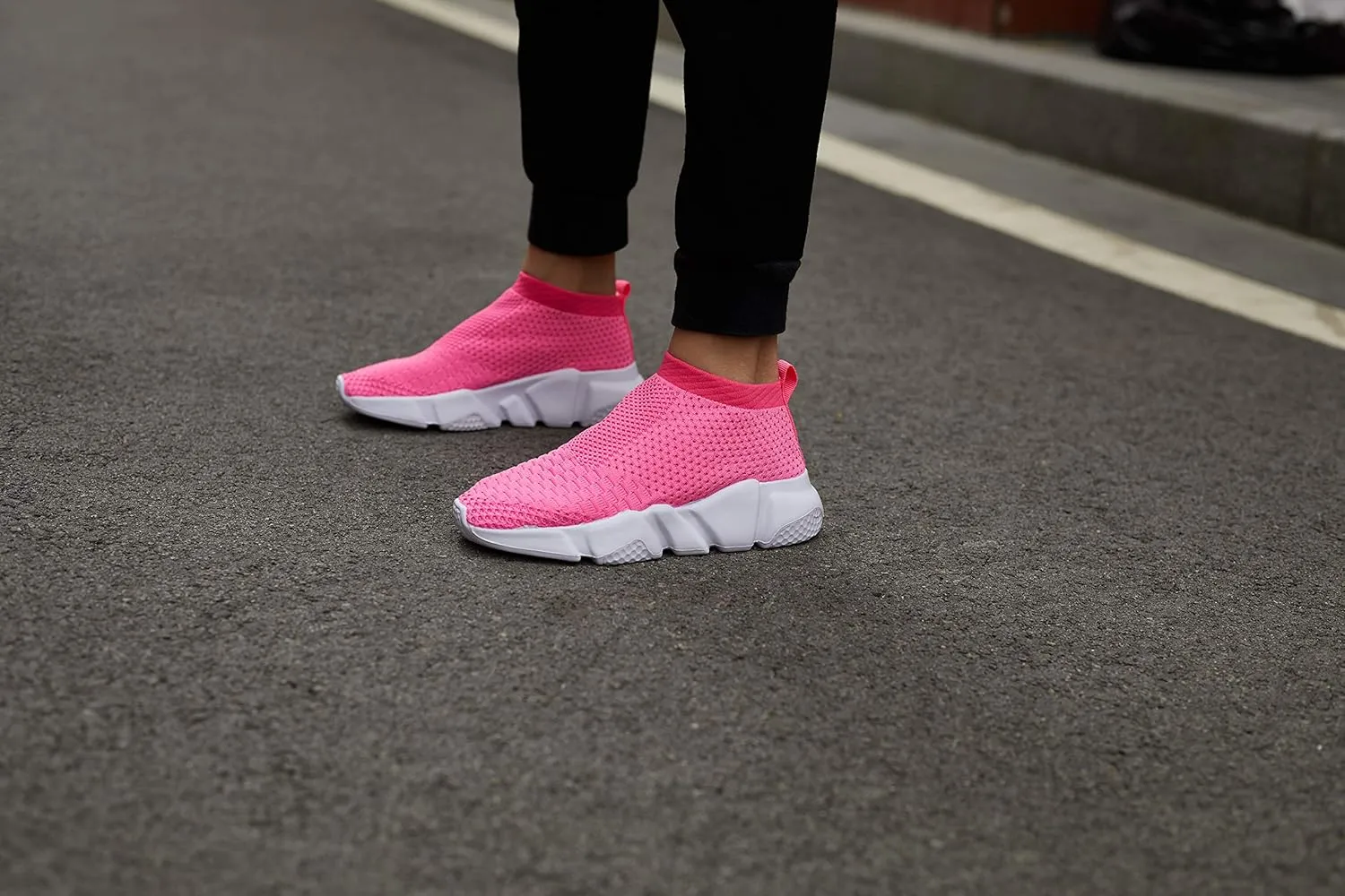 Casbeam Womens Running Shoes Ladies Slip on Tennis Walking Sneakers Lightweight Breathable Comfort Work Gym Trainers Stylish Shoes