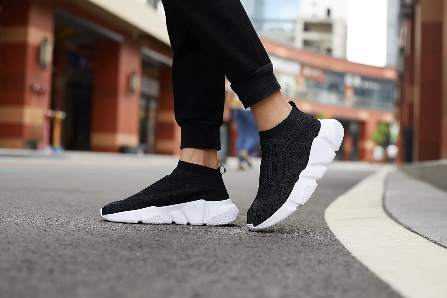 Casbeam Womens Running Shoes Ladies Slip on Tennis Walking Sneakers Lightweight Breathable Comfort Work Gym Trainers Stylish Shoes