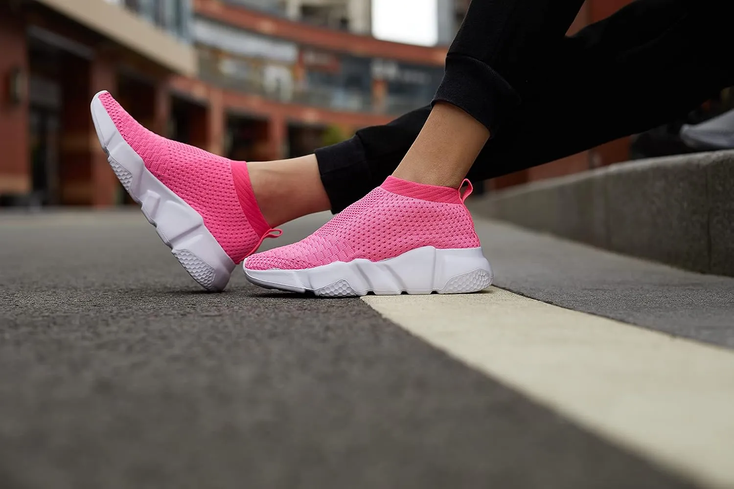 Casbeam Womens Running Shoes Ladies Slip on Tennis Walking Sneakers Lightweight Breathable Comfort Work Gym Trainers Stylish Shoes