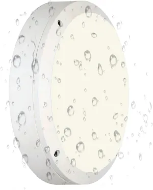 Ceiling Light, Die-Cast Aluminium Fully Sealed Moisture Resistant Light, Modern Minimalist Wall Sconce.11 Inch Round, 20W, 3000K, IP65 Rainproof, Suitable for Walls or Ceilings in Wet Areas.