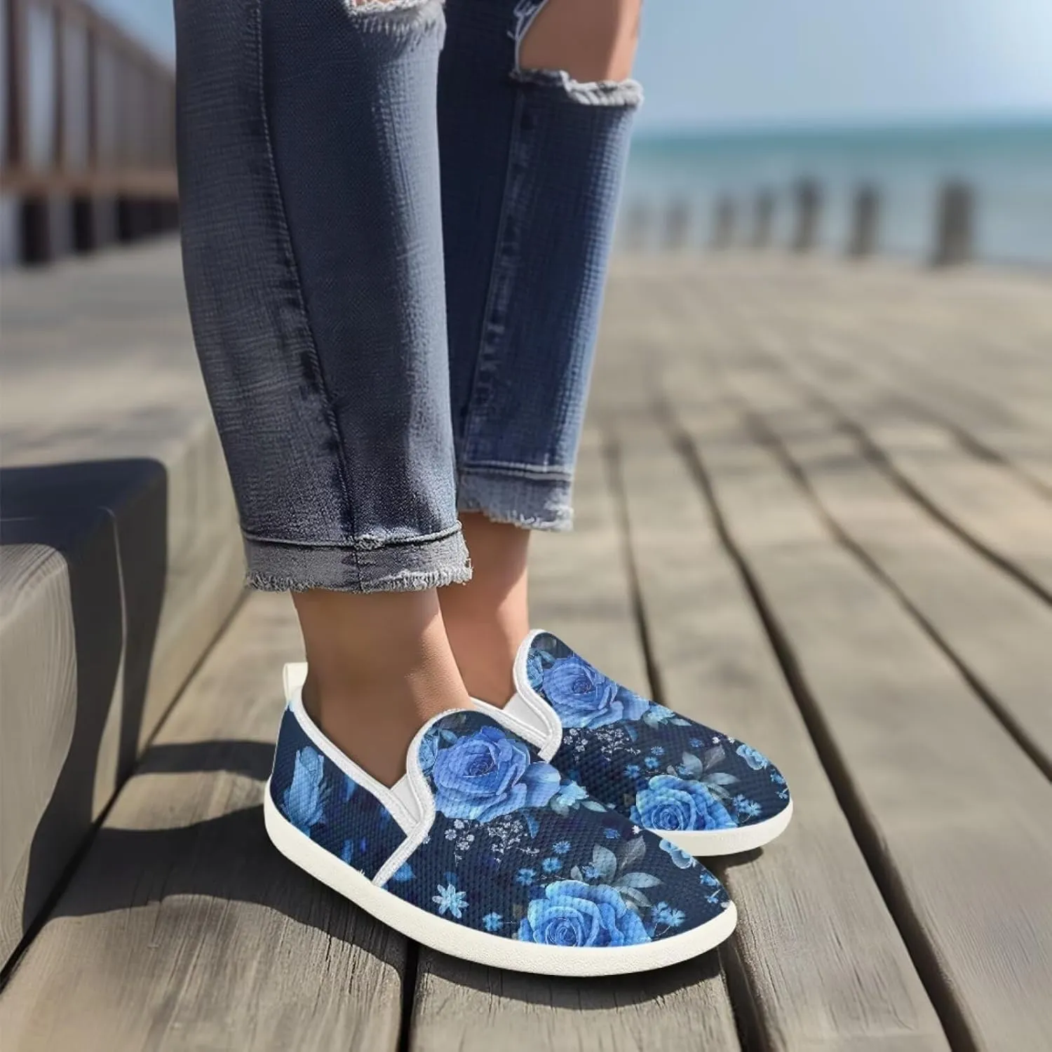 chaqlin Driving Loafers Fashion Women Mesh Flat Shoes Non Slip Wide Width Athletic Sneakers for Men Work Office Clipper