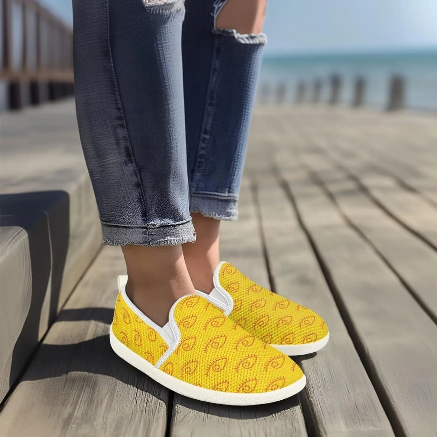chaqlin Driving Loafers Fashion Women Mesh Flat Shoes Non Slip Wide Width Athletic Sneakers for Men Work Office Clipper
