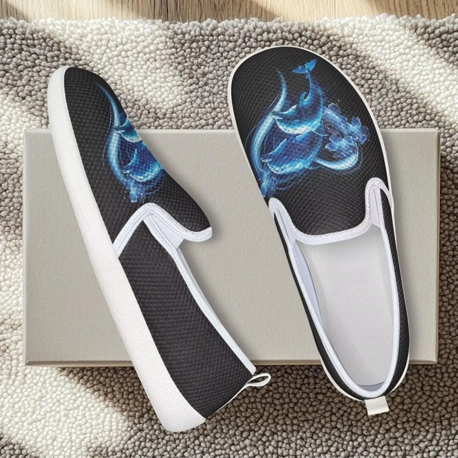 chaqlin Loafers for Women Flat Drop in Low Top Clipper Slip On Beach Travel Comfy Tennis Shoes Fashion Dress Loafers
