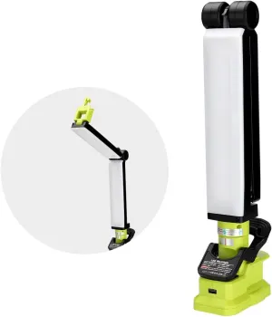 Choerinton Light 2400LM Work Light Compatible with Ryobi 18V Battery LED Work Light Rechargeable Jobsite Light Rotating Flashlight with USB Phone Charge Port for Car Repair,Camping,Clip On Desk Lamp
