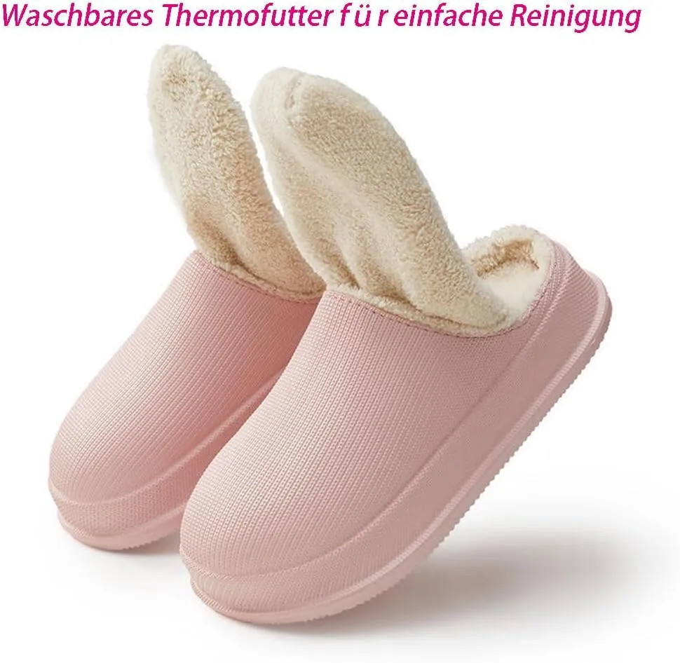 Cloud Slippers for Women, Pillow Warm Fluffy Cushioned Thick Sole House Shoes Anti-Skid Cozy Plush Slides