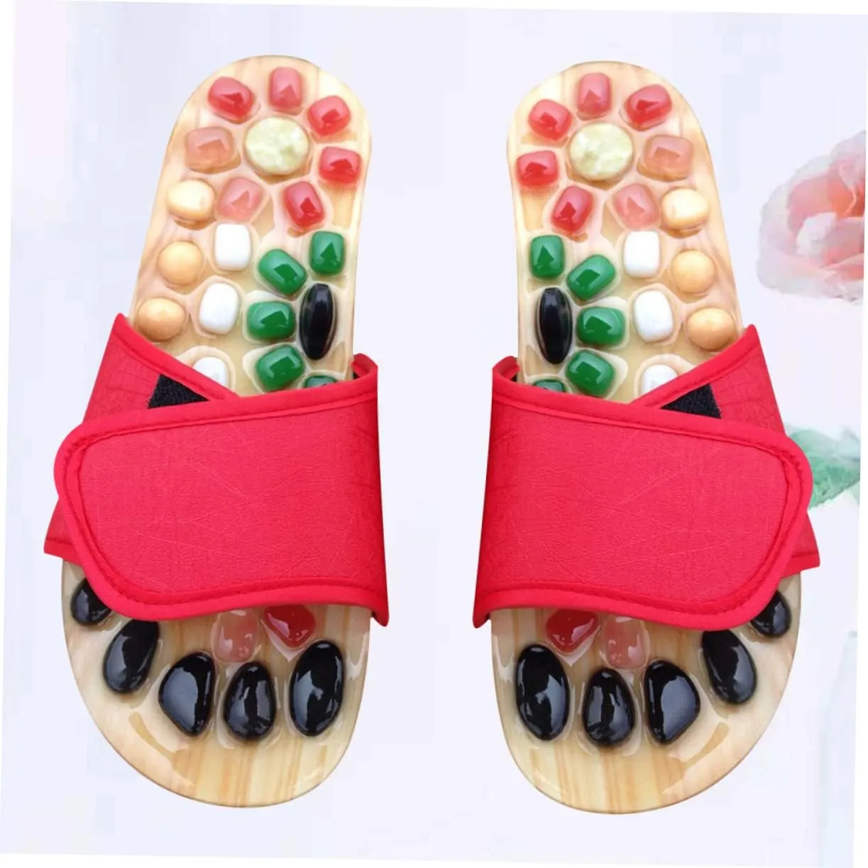 Cobblestone Foot Massager Slippers Leg Massager for Circulation Size 37-38