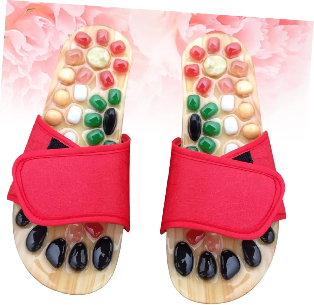 Cobblestone Foot Massager Slippers Leg Massager for Circulation Size 37-38