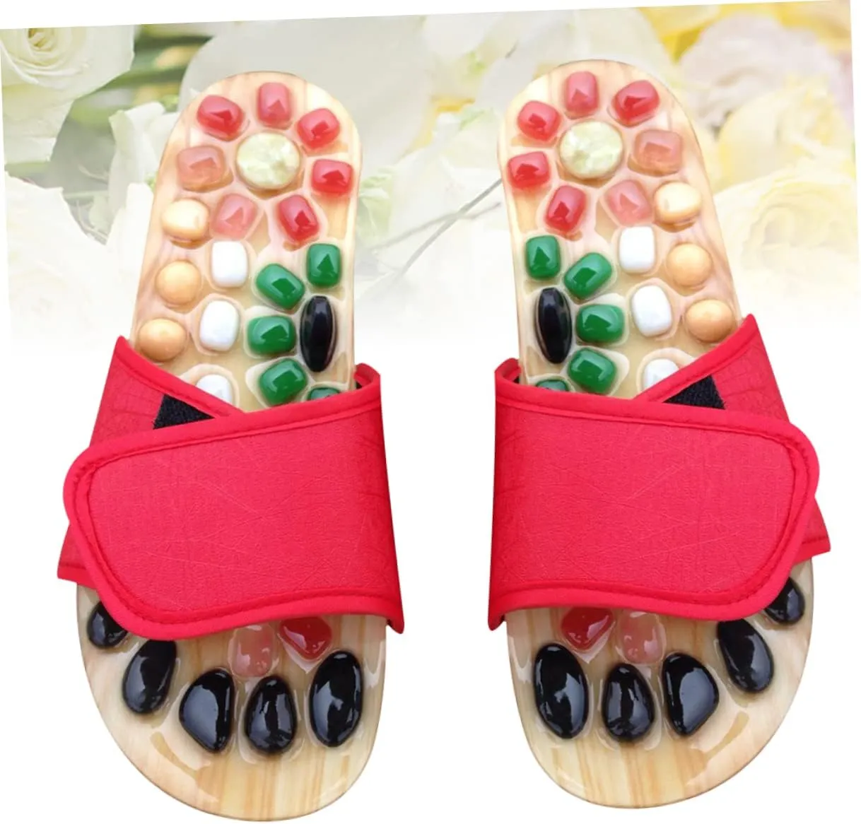 Cobblestone Foot Massager Slippers Leg Massager for Circulation Size 37-38