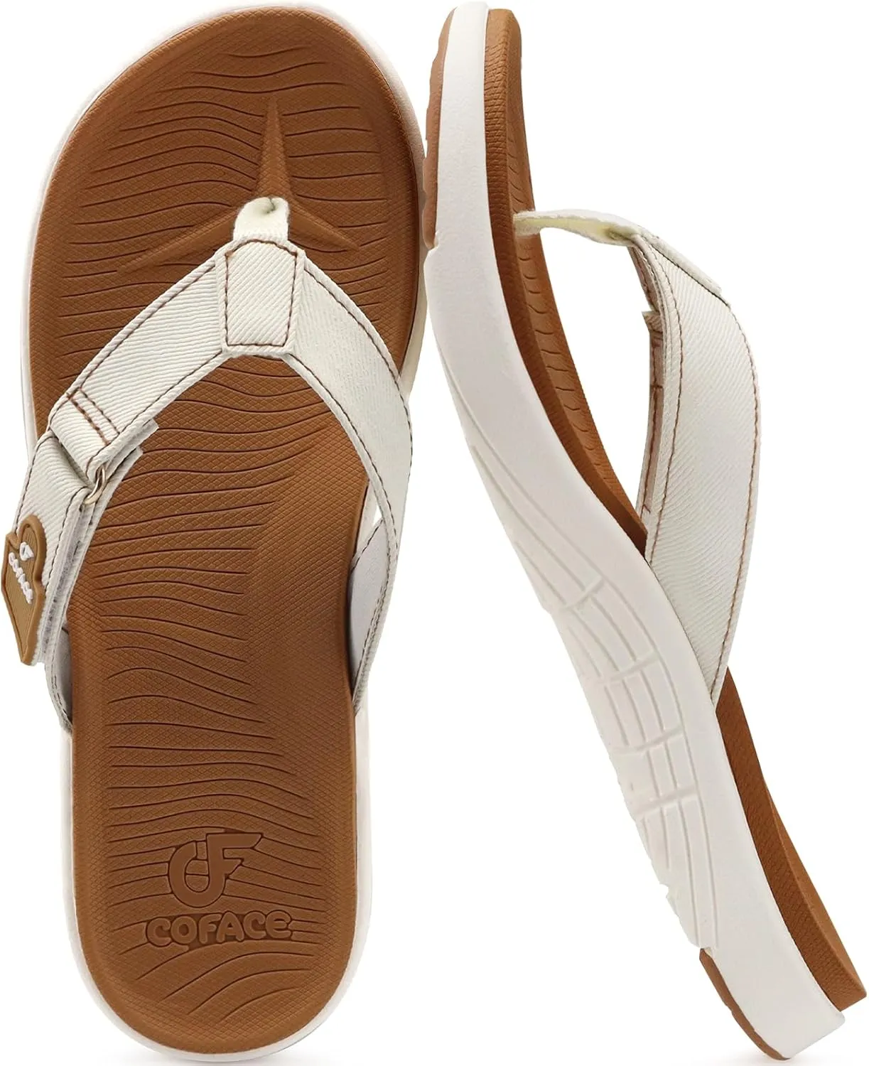 COFACE Flip Flops for Women with Arch Support Beach Thong Sandals for Woman Adjustable Fashion Orthopedic Sandal Outdoor