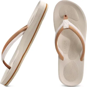 COFACE Flip Flops For Women with Arch Support Comfortable Woman Thong-Sandals Yoga Mat Lightweight Orthopedic Womens Flip-Flop