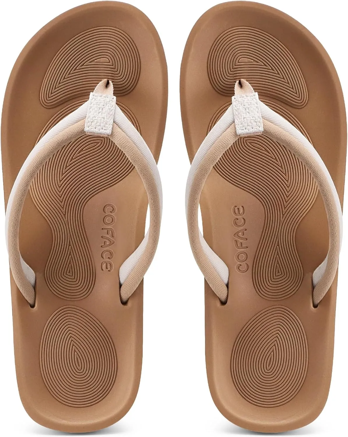 COFACE Flip Flops For Women with Arch Support Comfortable Woman Thong-Sandals Yoga Mat Lightweight Orthopedic Womens Flip-Flop