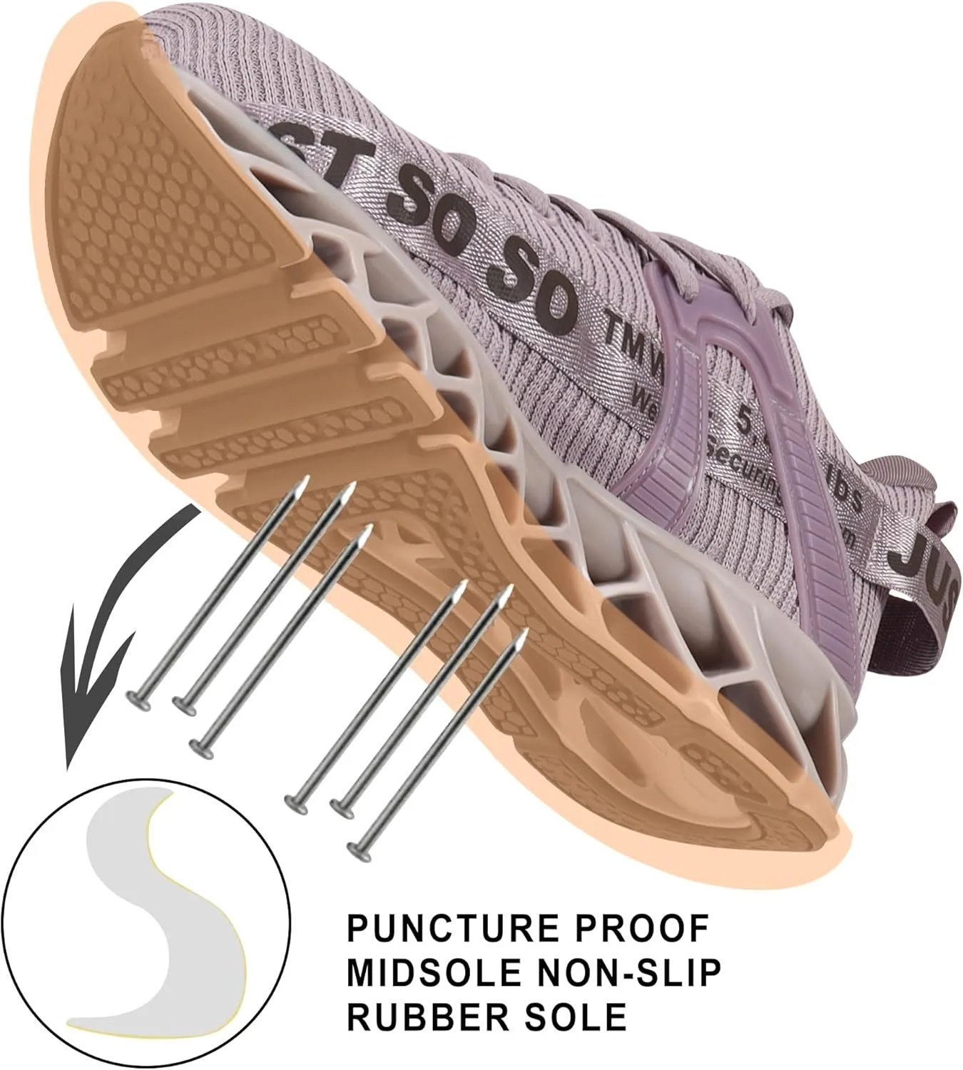 COKAFIL Steel Toe Shoes for Men Women Slip On Work Safety Cap Sneakers Comfortable Puncture Proof Slip Resistant Shoes