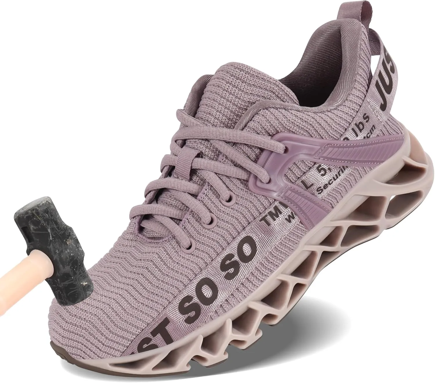 COKAFIL Steel Toe Shoes for Men Women Slip On Work Safety Cap Sneakers Comfortable Puncture Proof Slip Resistant Shoes