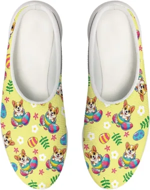 Coloranimal Cute Animal Floral Pattern Pull On Slippers for Women Beach Flat Shoes