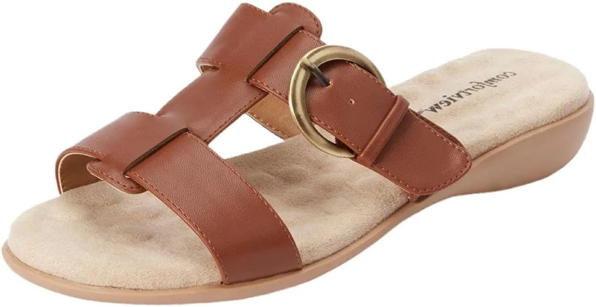Comfortview Women's The Dawn Slip On Sandal (Wide Widths Available)