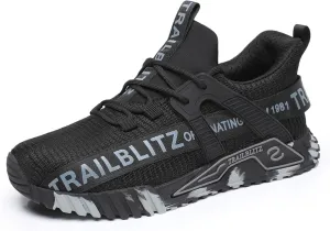 Composite Steel Toe Shoes for Men Work Safety Sneakers Non Slip Comfortable Lightweight Breathable Mens Hard Toe Industrial Construction Tennis Slip On Footwear