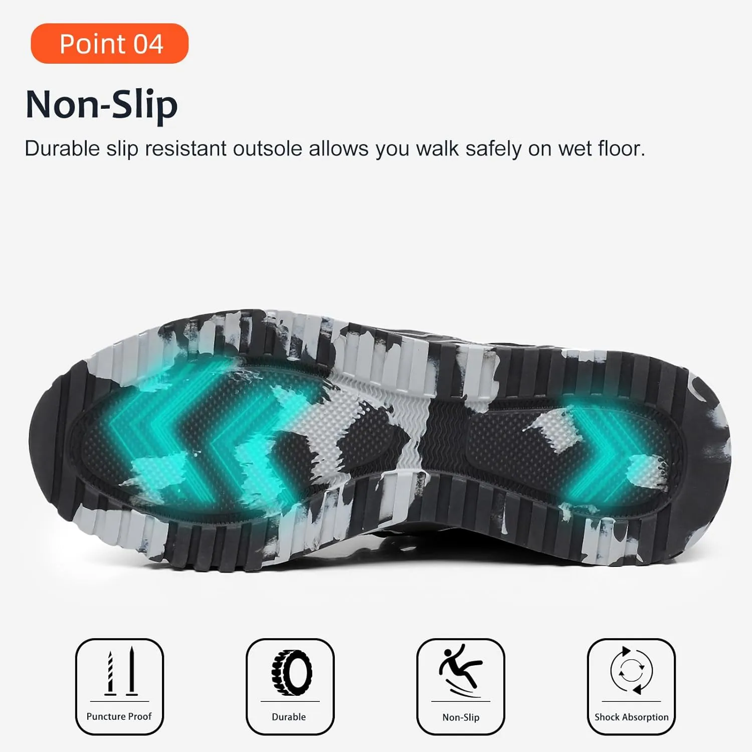 Composite Steel Toe Shoes for Men Work Safety Sneakers Non Slip Comfortable Lightweight Breathable Mens Hard Toe Industrial Construction Tennis Slip On Footwear