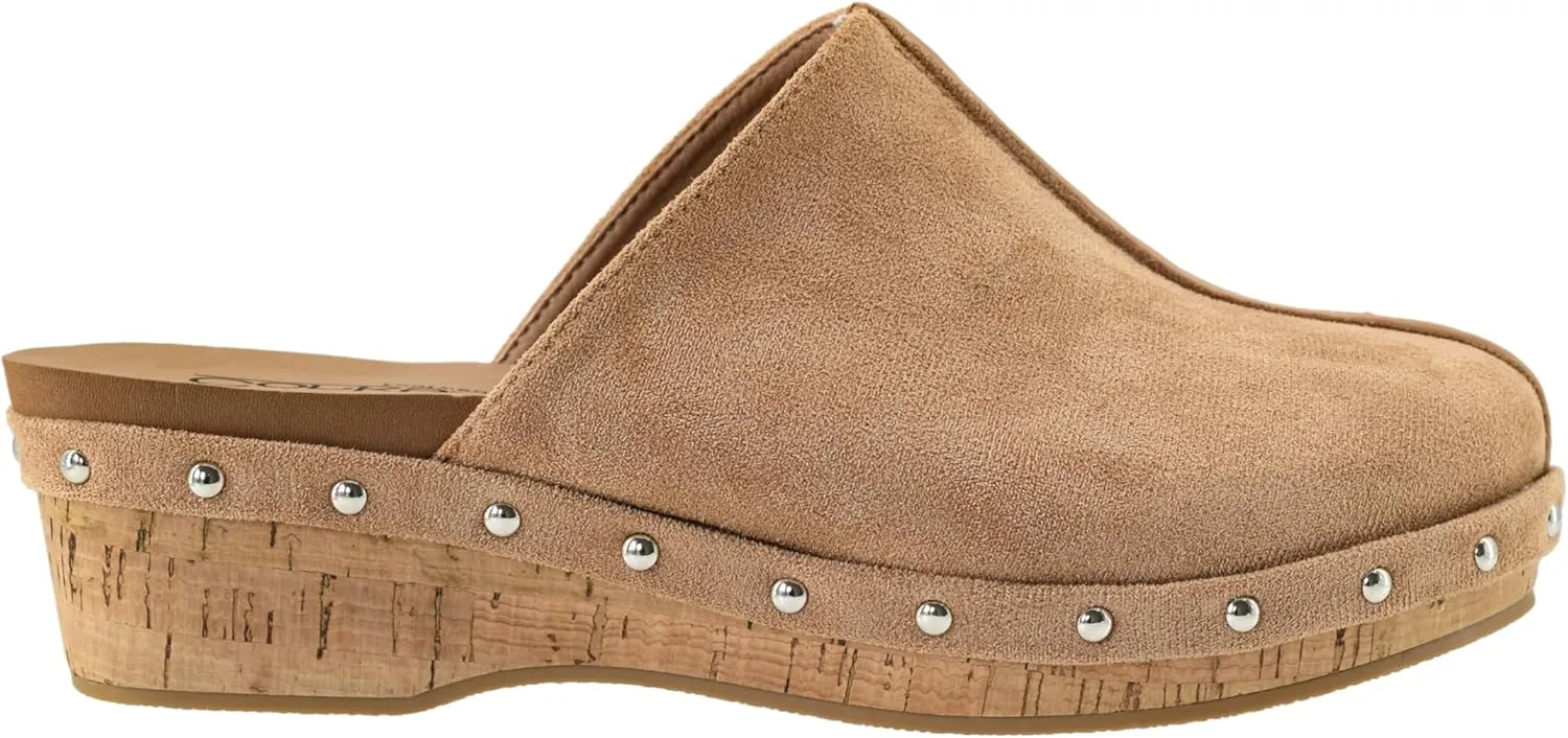 Corkys Footwear Newbie 1.75-Inch Platform Wedges Memory Foam Cushioned Slip-On with Chic Stud Detailing Stylish Comfort for Fall