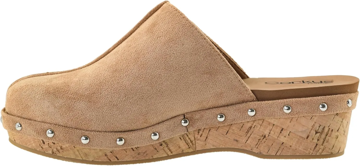 Corkys Footwear Newbie 1.75-Inch Platform Wedges Memory Foam Cushioned Slip-On with Chic Stud Detailing Stylish Comfort for Fall