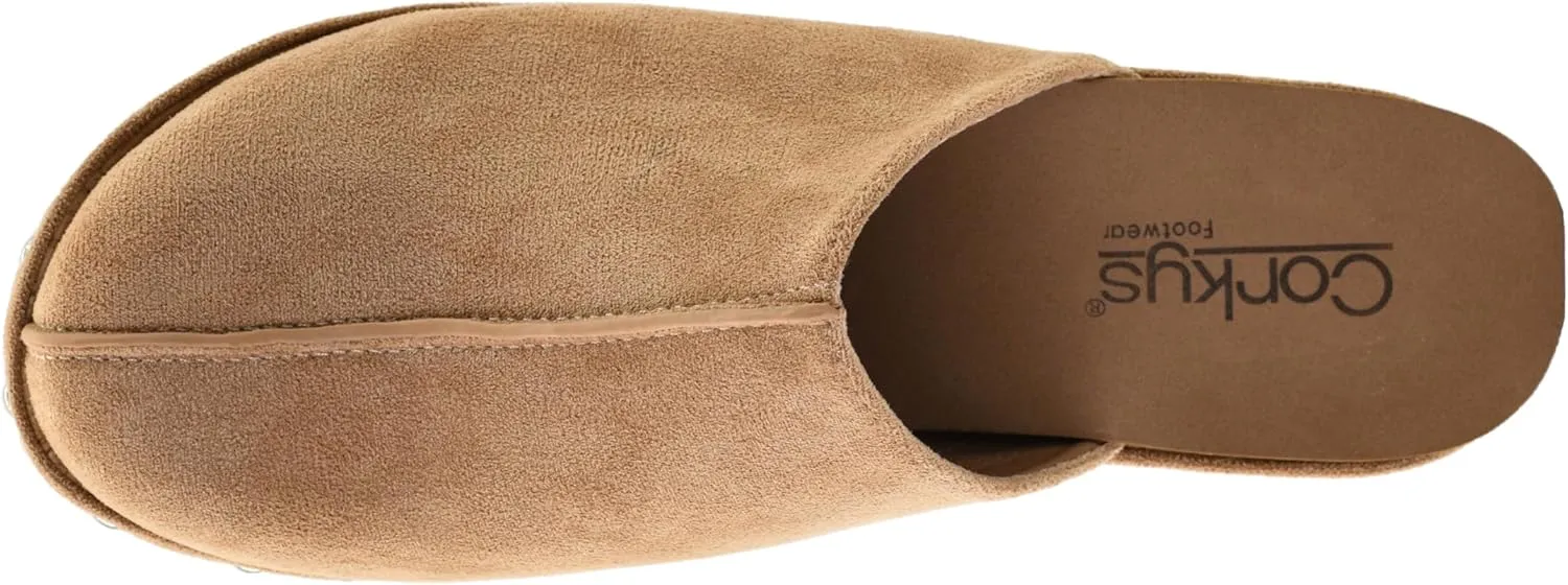 Corkys Footwear Newbie 1.75-Inch Platform Wedges Memory Foam Cushioned Slip-On with Chic Stud Detailing Stylish Comfort for Fall