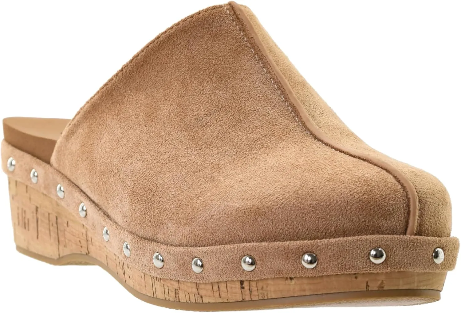 Corkys Footwear Newbie 1.75-Inch Platform Wedges Memory Foam Cushioned Slip-On with Chic Stud Detailing Stylish Comfort for Fall