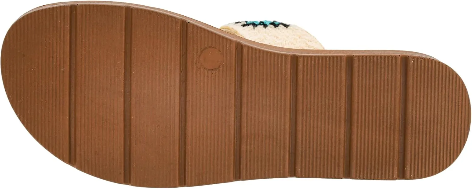 Corkys Footwear Toodles Double Strap Sandal - Featuring Two Colorful Crocheted Straps, A Comfy and Cushioned Insole, Easy and Convenient Slip-On design