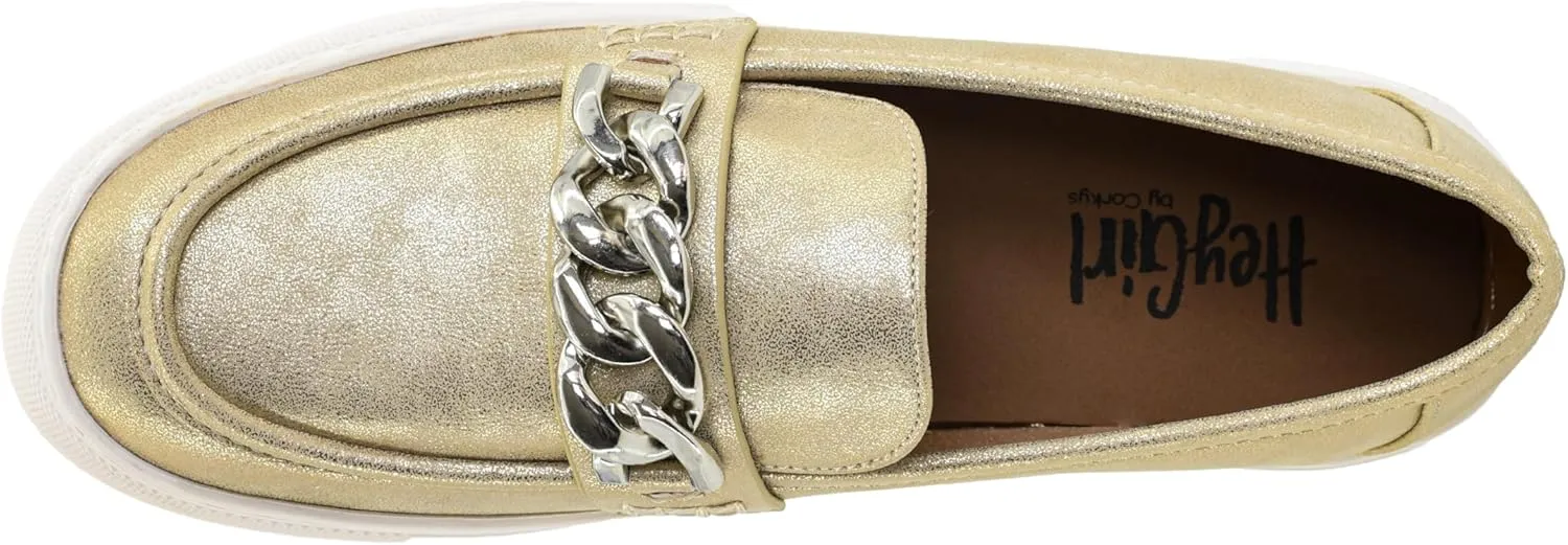 Corkys Footwear Women's Chain Reaction Slip on Fashion Sneaker - Featuring a Chain Detail on The Upper, A Moc Toe, and A Comfortable Insole for All Day Wear - Raffia, Size 11