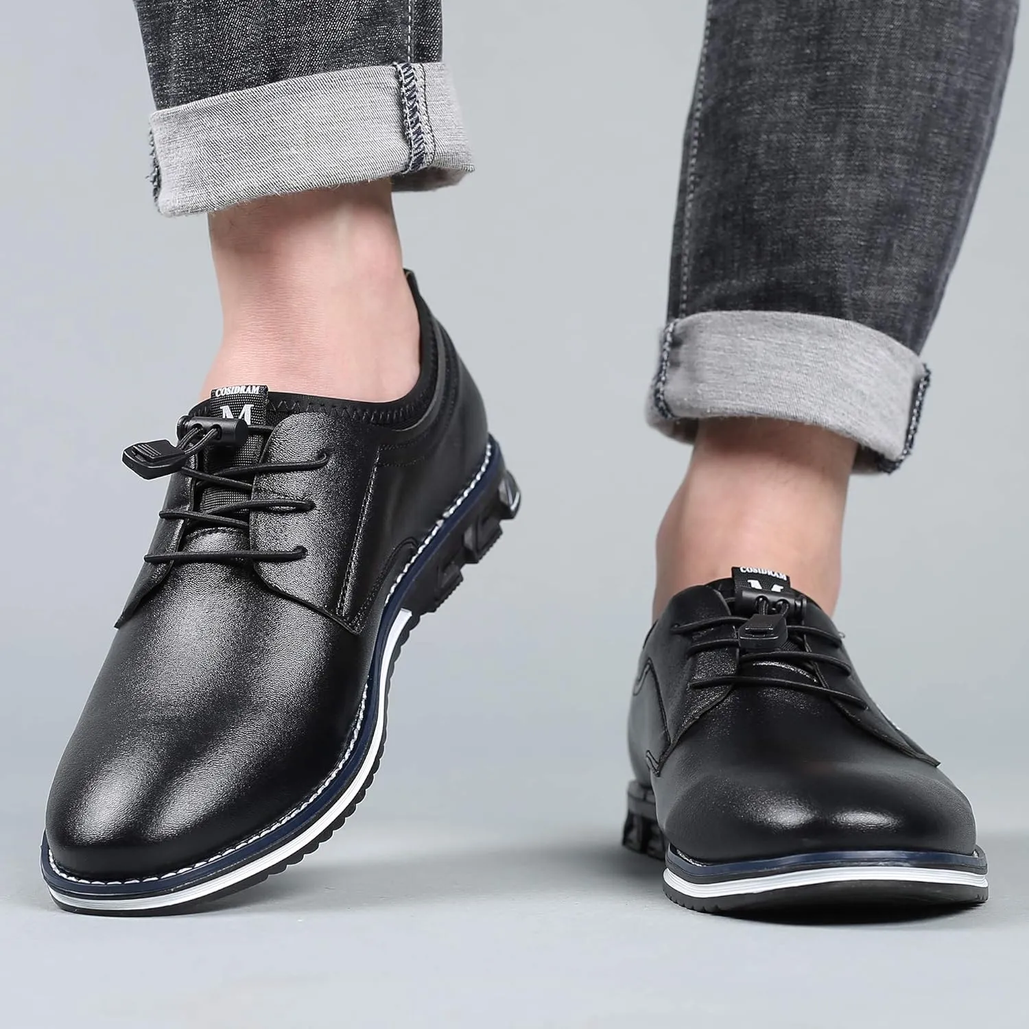 COSIDRAM Mens Casual Shoes Business Slip-on Shoes Comfort Fashion Office Shoes for Male