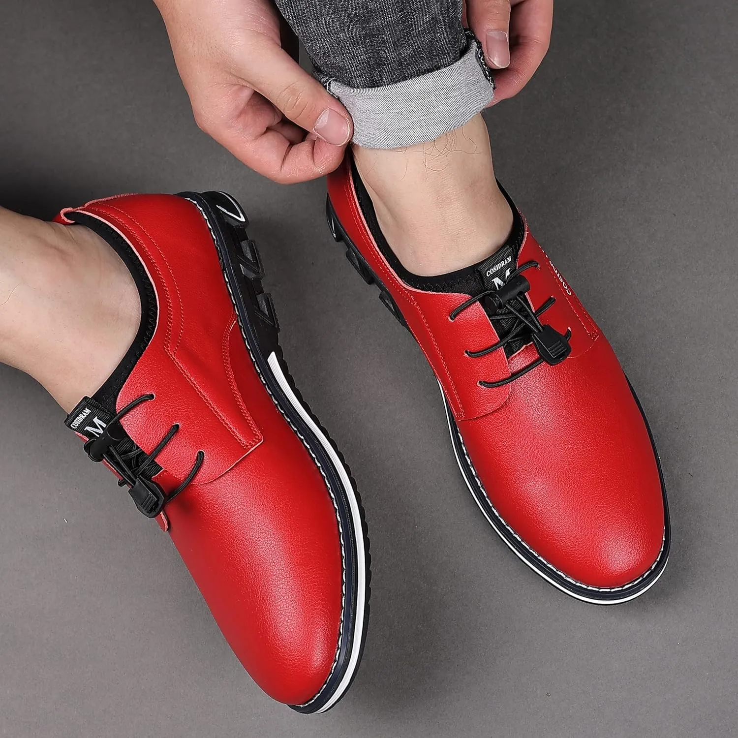 COSIDRAM Mens Casual Shoes Business Slip-on Shoes Comfort Fashion Office Shoes for Male
