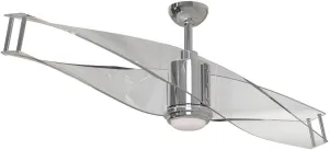 Craftmade Ceiling Fan with Dimmable LED Light and Remote ILU56PLN2 Illusion 56 Inch, Polished Nickel