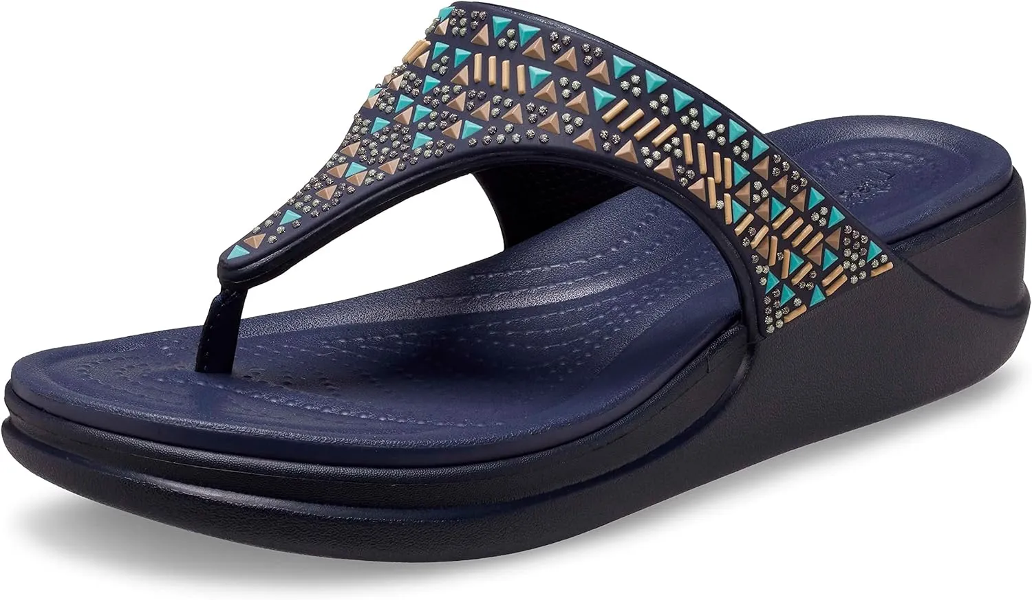 Crocs Women's Boca Bling Flip Wedge Platform Sandal